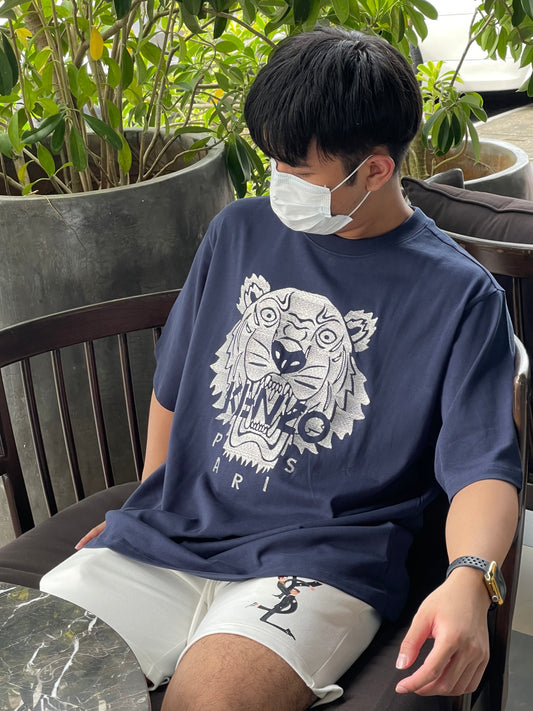 KENZO SILVER TIGER EMBROIDERED