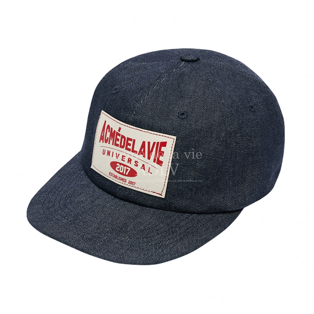 DENIM LABEL PATCHWORK BALL CAP