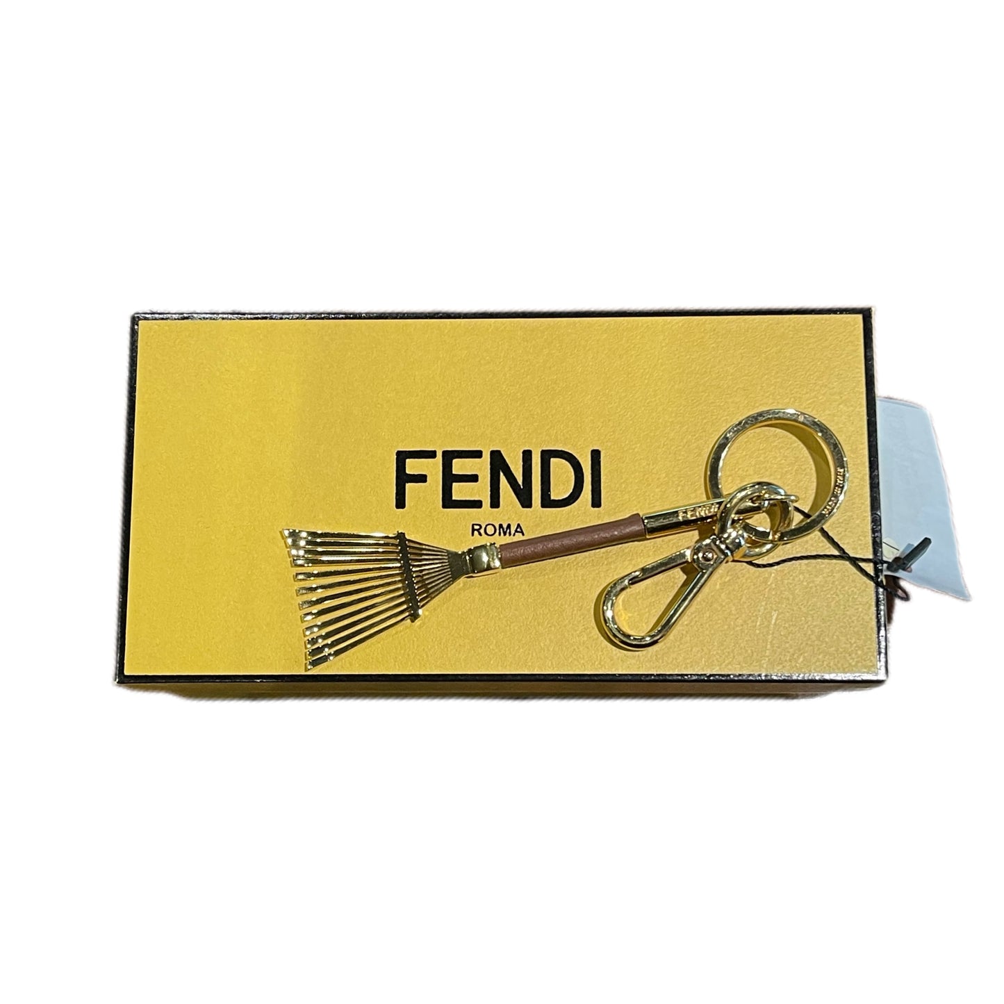 FENDI KEY CHRAM SHOW BRASS METAL ORO SOFT