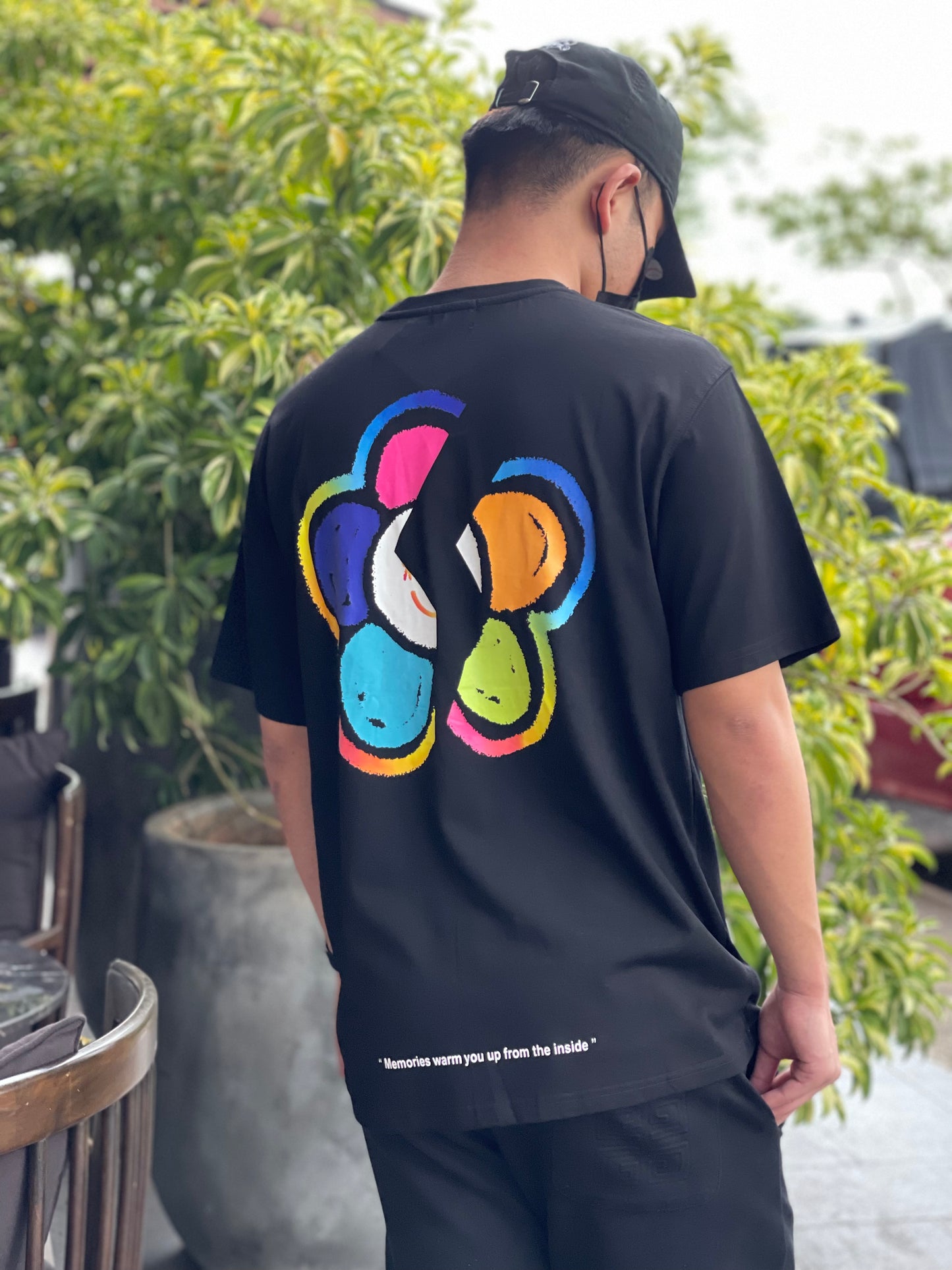 FRAGILE RAINBOW FLOWER TEE