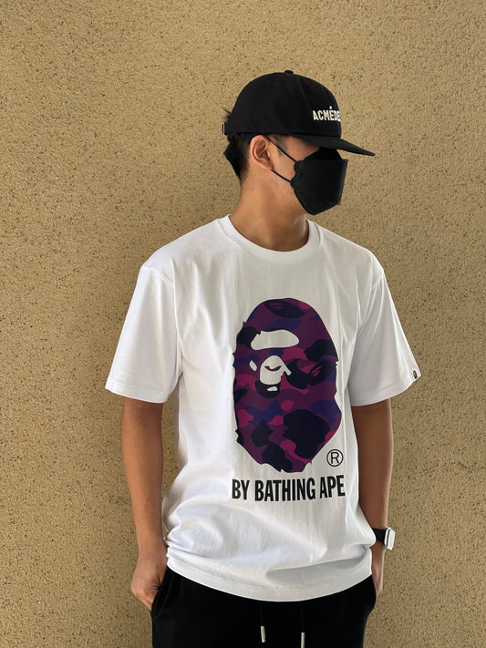 BAPE PURPLE FRONT CAMO BIG HEAD