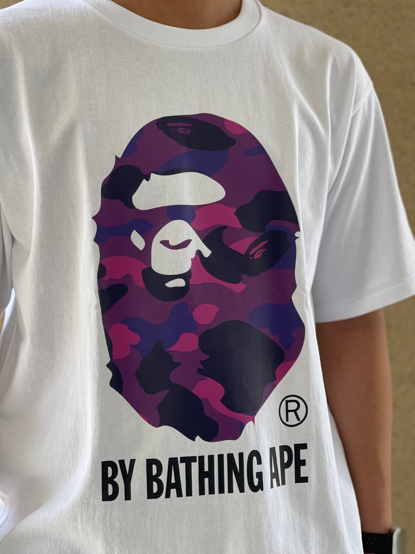 BAPE PURPLE FRONT CAMO BIG HEAD